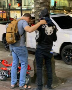 Chris doing Street Missionary work in New Orleans