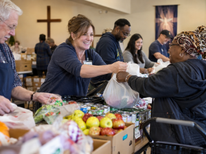 Christians Serving at a Food Pantry