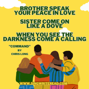 Command lyric magnet featuring Christian song lyrics by Chris Long