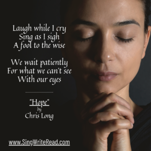 HHope lyric magnet featuring Christian song lyrics by Chris Long