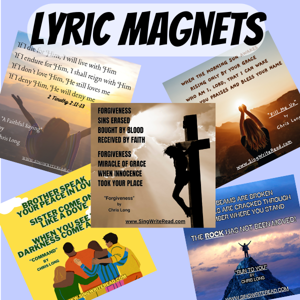 Lyric Magnets featuring lyrics by Chris Long